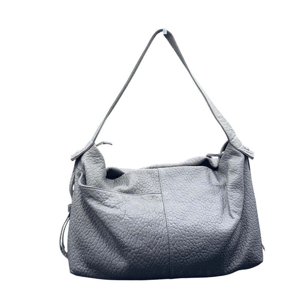 HOBO International Bonita Gray Pebbled Leather Slouchy Shoulder Hobo Bag